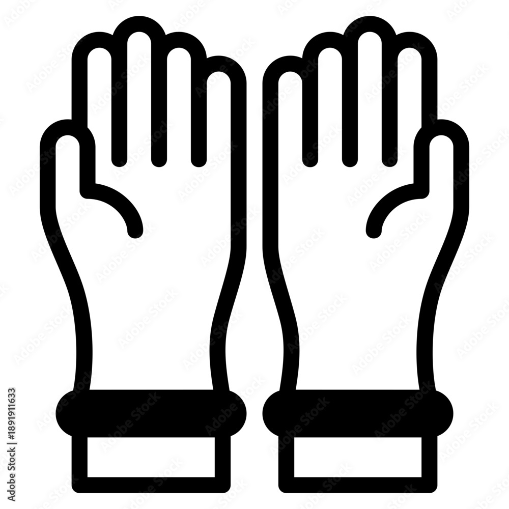 Obraz premium Medical Gloves Icon