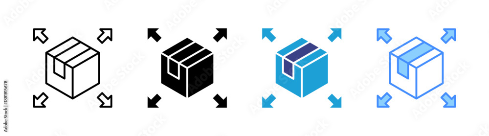 Photos Distribution  icon set multiple style collection