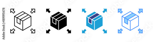 Distribution  icon set multiple style collection