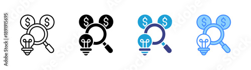 Discover  icon set multiple style collection