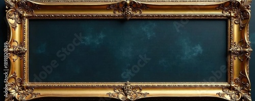 Intricate gold floral frame, ornate baroque style, intricate, gold frame, rococo