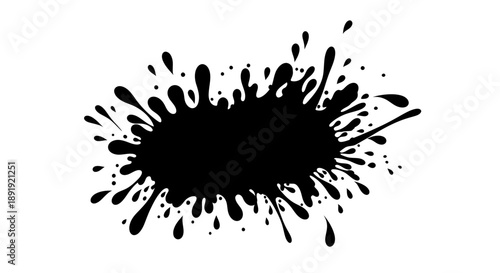 Wallpaper Mural Black Ink Splatter Abstract Graphic Element. Torontodigital.ca