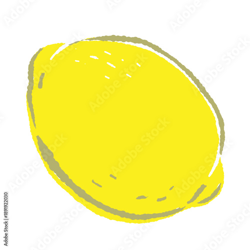 Hand-drawn Yellow Lemon Illustration Vector