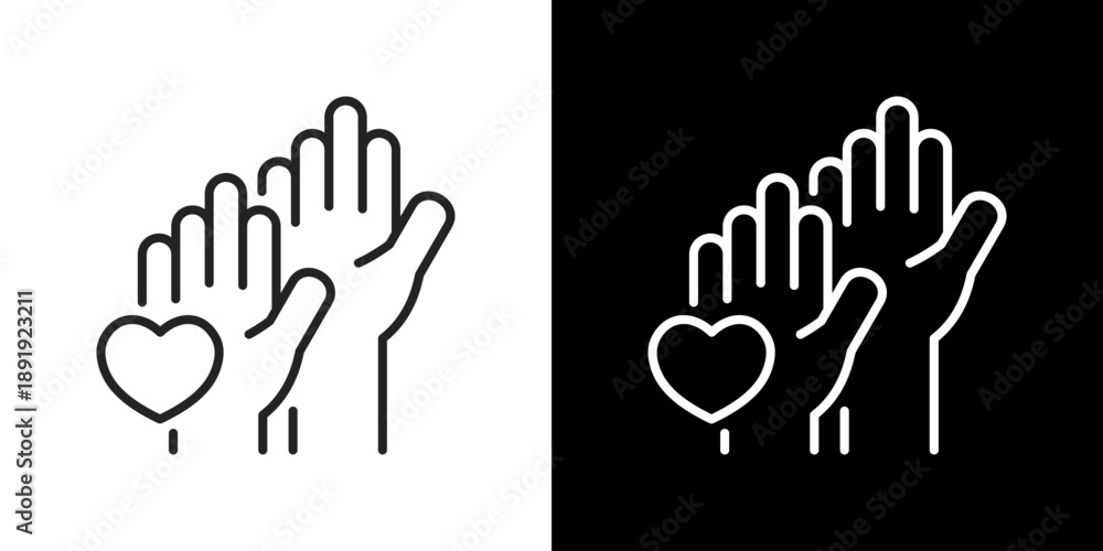 Obraz premium Volunteer Icon Set Different Style Collection. 