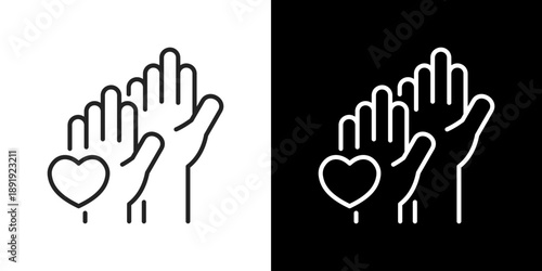 Volunteer  Icon Set Different Style Collection. 