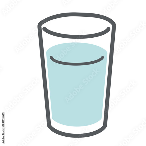 コップに入った水のイラスト