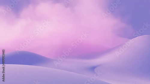 Ethereal Pastel Landscape Focus on the dreamlike, atmospheric quality of a minimalist, pastel-toned natural scene with soft mist.