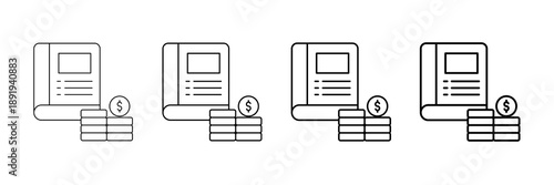 Education Charity Icons Vector Set In Different Stroke Line Style