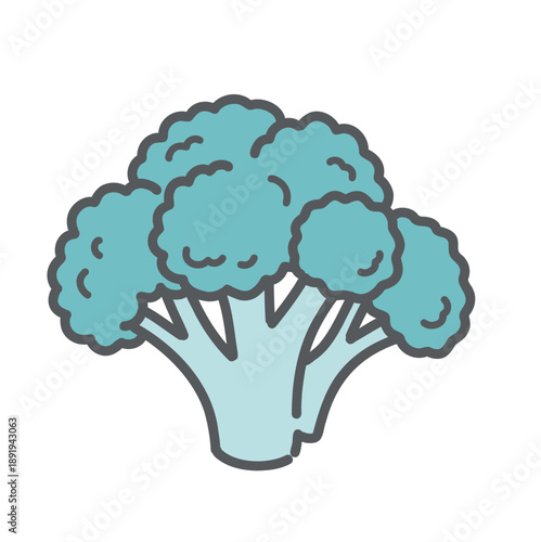 ブロッコリーのイラスト（野菜/タンパク質食材）