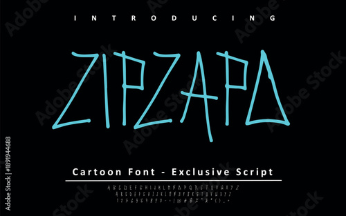 Zipzapo is a fast-paced cartoon font with snappy shapes and fun motion. Designed for kids comics, playful ads, posters, games, and expressive typography projects.