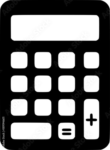 Simple calculator icon for financial and accounting calculations tool.