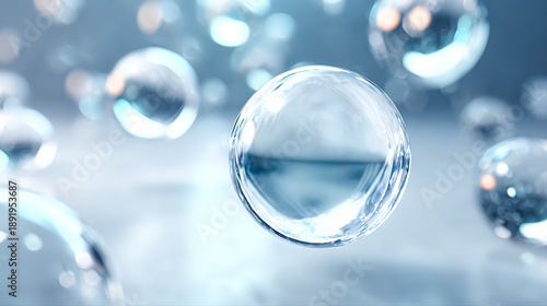 Wallpaper Mural 空中に浮かぶたくさんのきらめく透明な球体 Torontodigital.ca