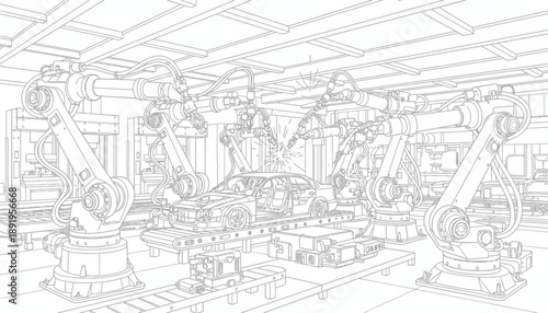 Automated Robotic Arms in Factory Setting