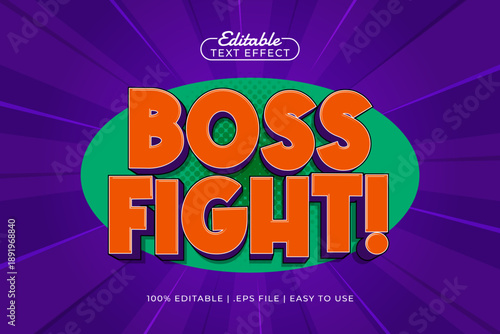 Boss Fight Editable Text Effect - Retro Arcade Typography for Gaming Title and UI Design
