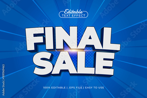 Final Sale Editable Text Effect - Bold Promo Typography for Discount and Marketing Design