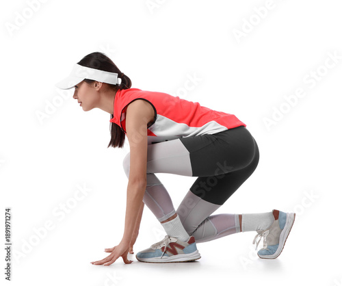 Beautiful young sporty woma...
