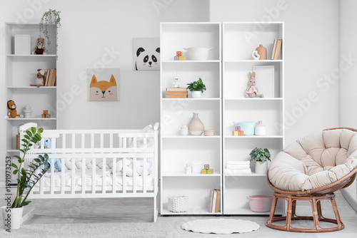 Interior of light nursery w...