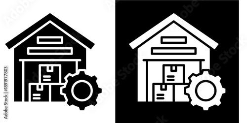 Inventory Management  Icon Set White Glyph Style Collection