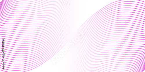Pink lines wave curves with smooth gradient abstract background. EPS10
