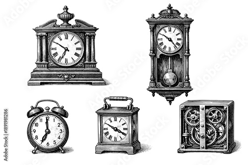 Vintage clocks collection: intricate designs and timeless craftsmanship