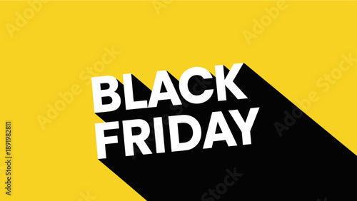 Black Friday sale promotional graphic with yellow and black background  