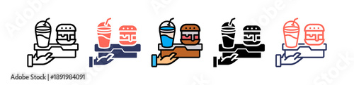 Food Delivery multiple icon