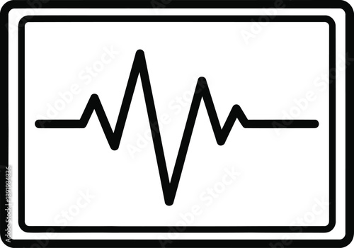 Heartbeat monitor icon Vector