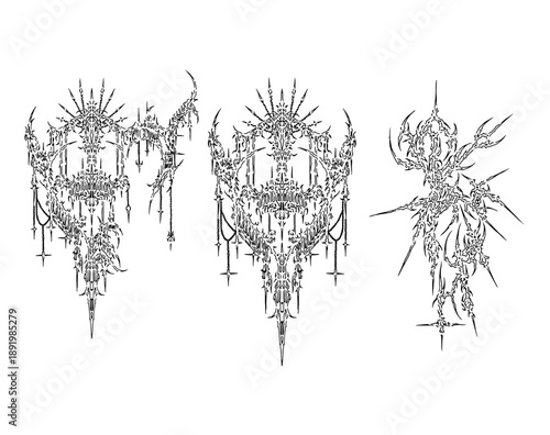 tribal cybersigilism tattoo design