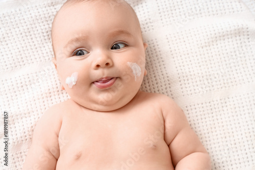 Cute happy little baby with...