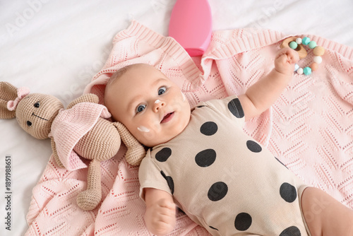 Cute little baby with toys ...