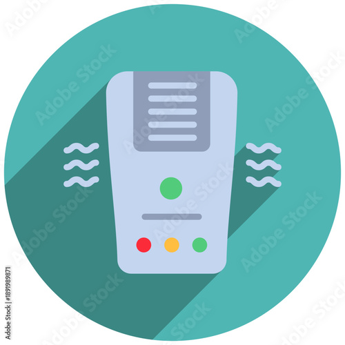 Air Purifier Rounded Flat Color Icon Mini Illustration, Use For Modern Concept, Print, Ui, Ux Kit, Web And App Development. Vector Related To Green Technology And More