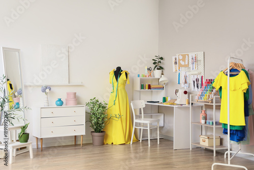 Interior of modern atelier ...
