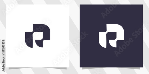 letter r logo design vector
