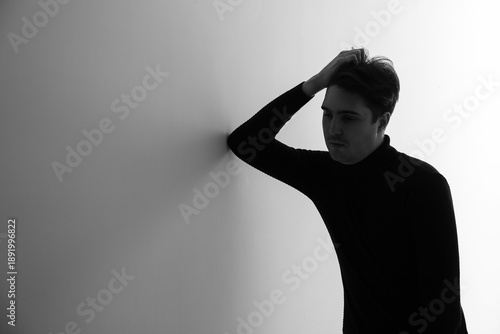 Black and white portrait of...