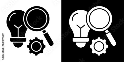 R&D Lab  Icon Set White Glyph Style Collection