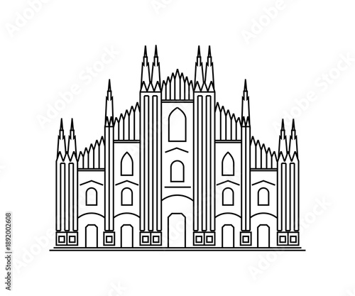 Milan Cathedral Vector Illustration