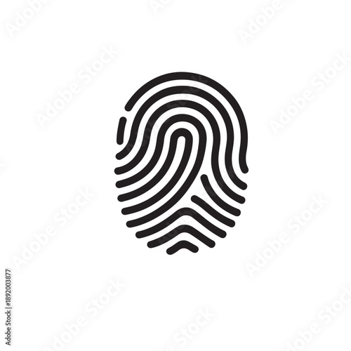 Fingerprint Vector – Identity, Security, and Personal Identification Concept