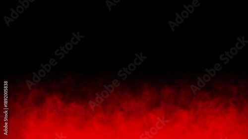 red smoke fog floating on black background, loopable, 4k, alpha channel, overlay. Moving red smoke on black background.
