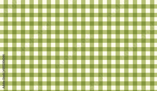 Seamless green gingham checkered pattern