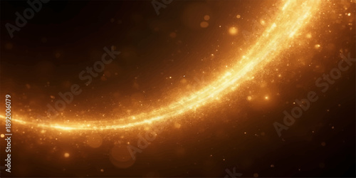 An abstract universe background features a bright nebula and glowing stars within a dark cosmos of outer space galaxy lights