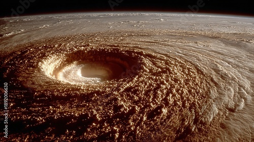 magnificent view of a large cyclone from space highlighting earth and atmospheric phenomena