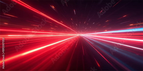 A vibrant abstract background featuring glowing blue laser rays and bright energy bursts that create a shiny motion design reminiscent of a star explosion in deep disco space