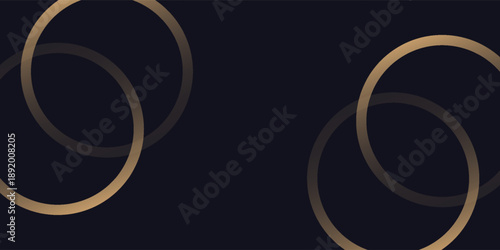 Black premium background with luxury dark golden geometric elements.vector eps10