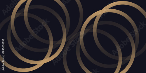 Black premium background with luxury dark golden geometric elements.vector eps10