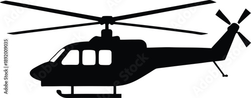 helicopter silhouette vector illustration