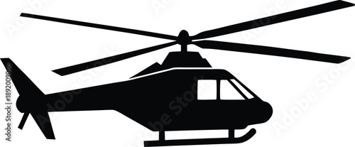 helicopter silhouette vector illustration