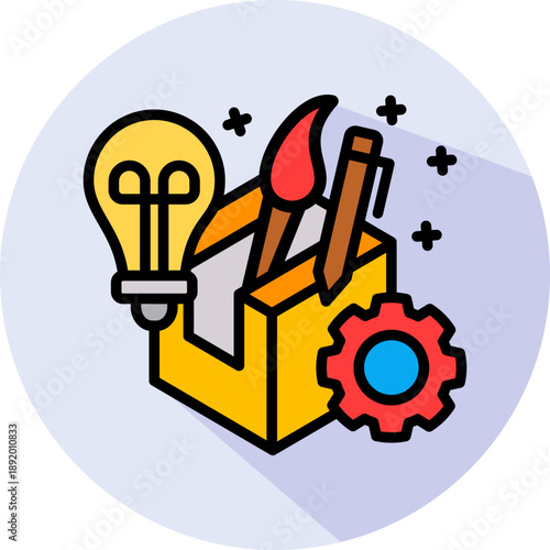 Packaging Design isometric icon