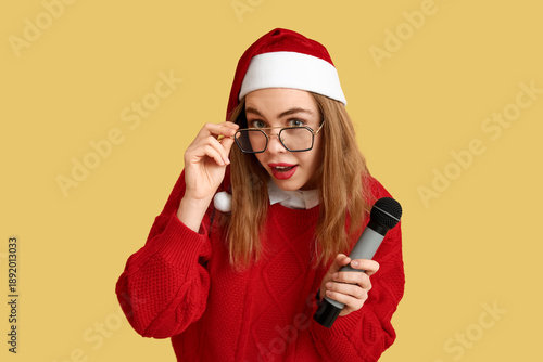 Young female journalist in ...