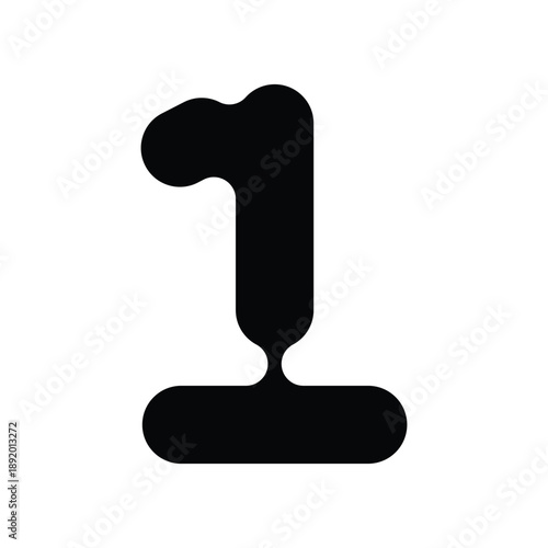 Number 1 molecule icon logo eps