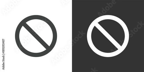 Prohibition Sign icon set. Solid glyph series icons